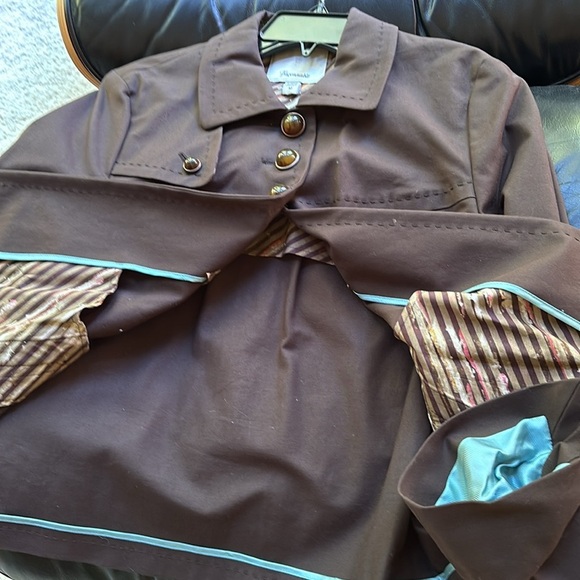 NWT Facconable Brown Swingstyke Jacket Blazer Size Medium - Picture 5 of 7